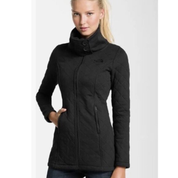 The North Face Caroluna Diamond Quilted Jacket Black Size Medium - Picture 1 of 9